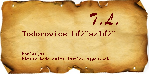 Todorovics László névjegykártya