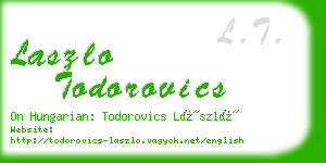 laszlo todorovics business card